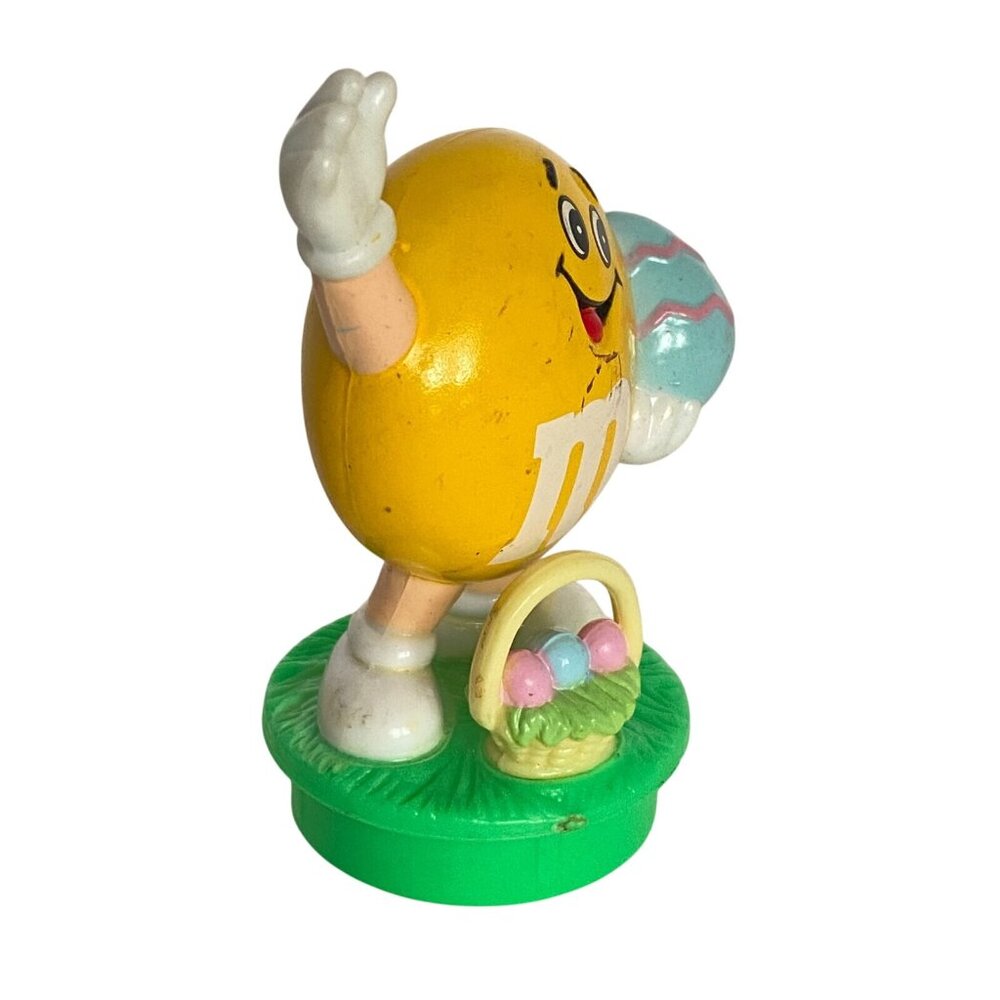 1992 M&M Yellow Easter Basket Eggs Candy Tube Topper 01D - Picture 2 of 8